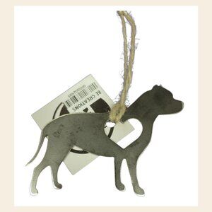 Metal Pitbull Ornament – New With Tags | Dog Lover Gift | Rustic Decor